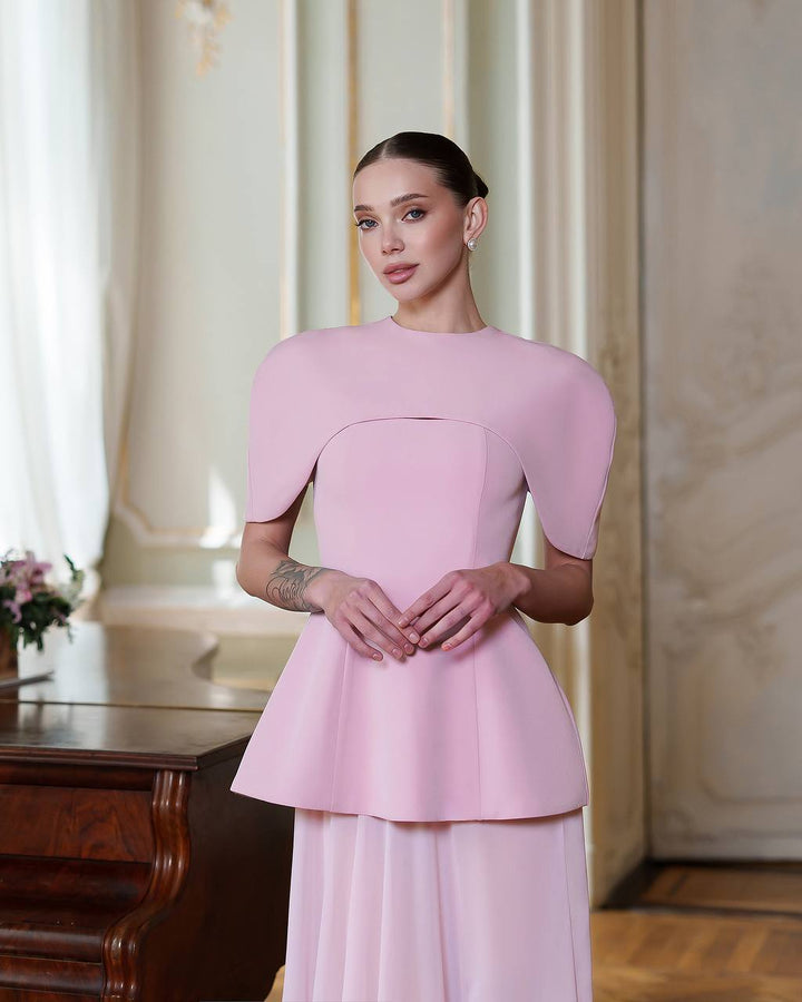 Trijų dalių rožinė suknelė „Ratena“