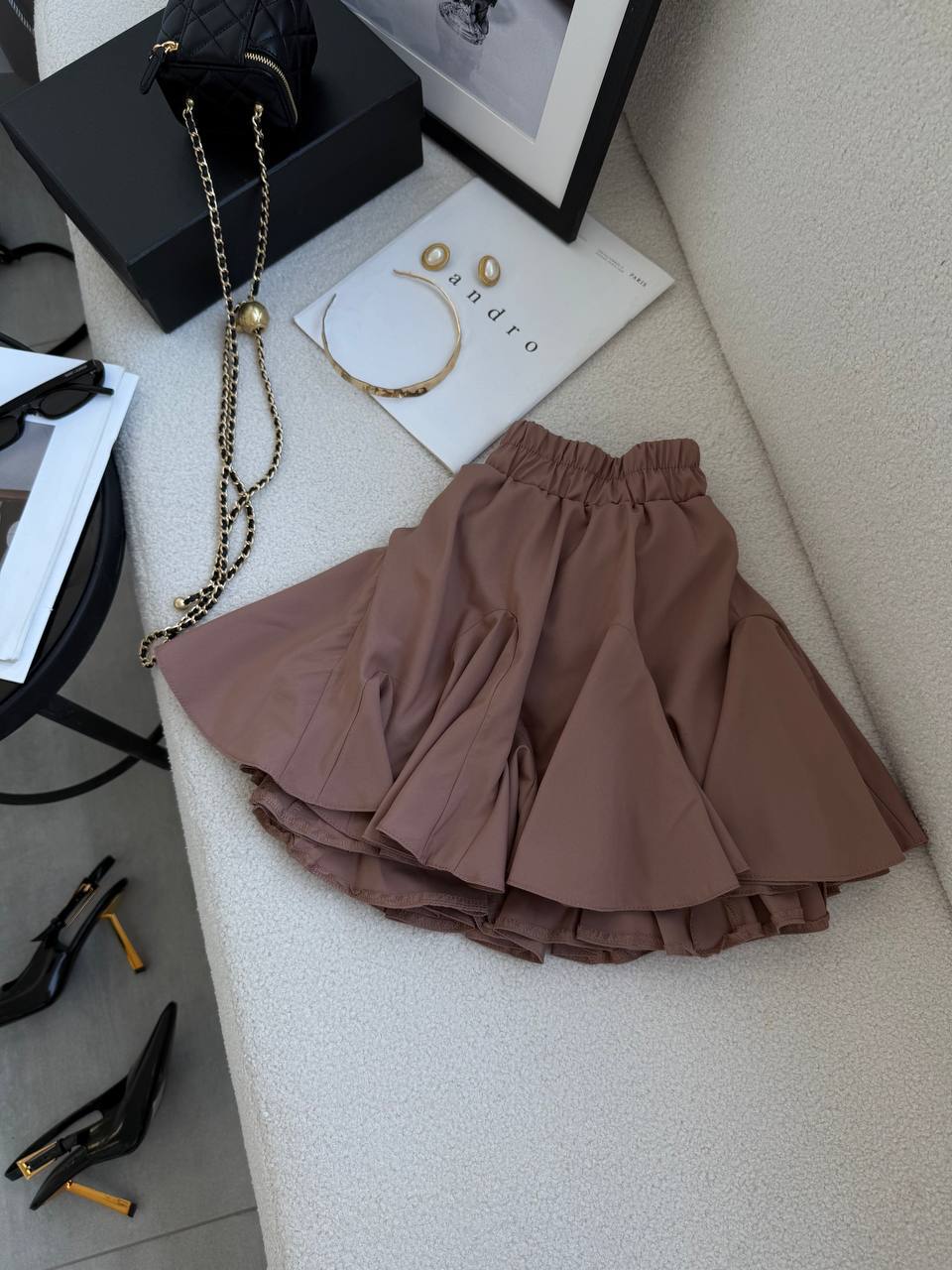 Brown skirt-shorts “Melania”