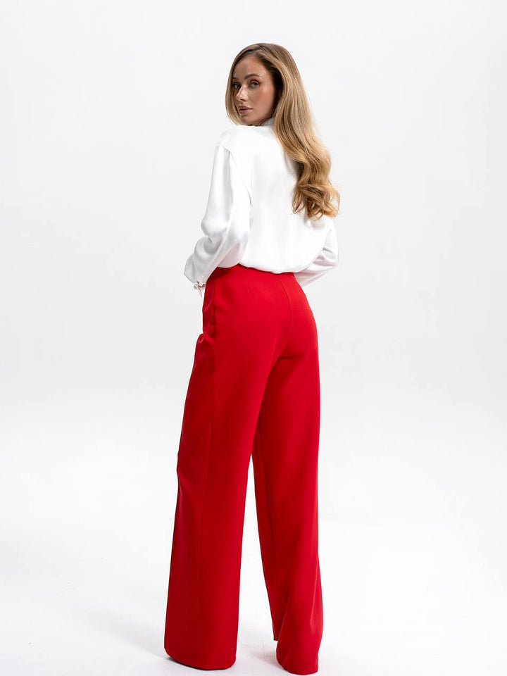Red classic trousers “Crystal line”