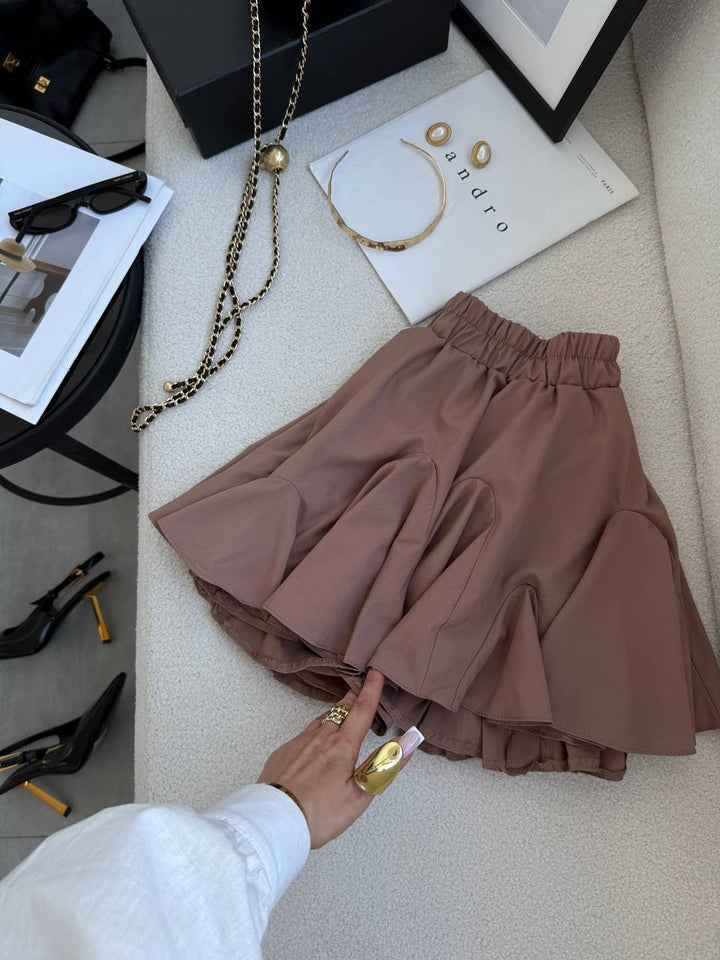 Brown skirt-shorts “Melania”