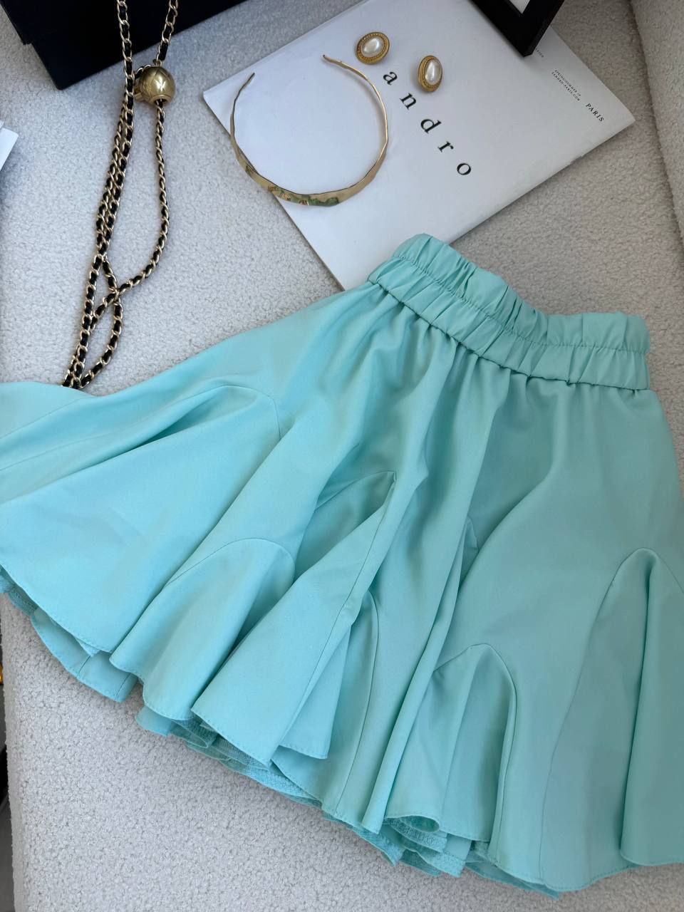 Mint color skirt-shorts “Melania”
