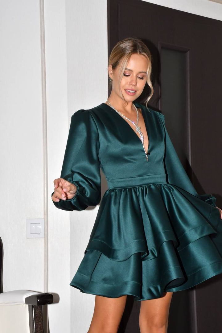 Green mini dress “Zafira”