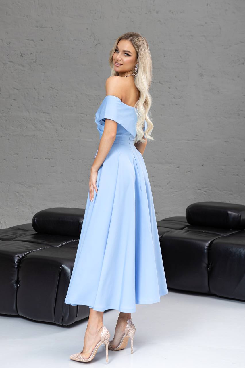 Žydra midi suknelė „Santara“