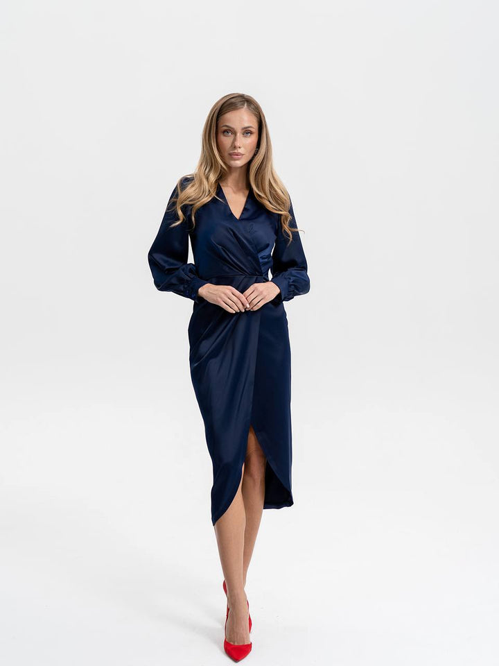 Dark blue midi dress “Lunara”