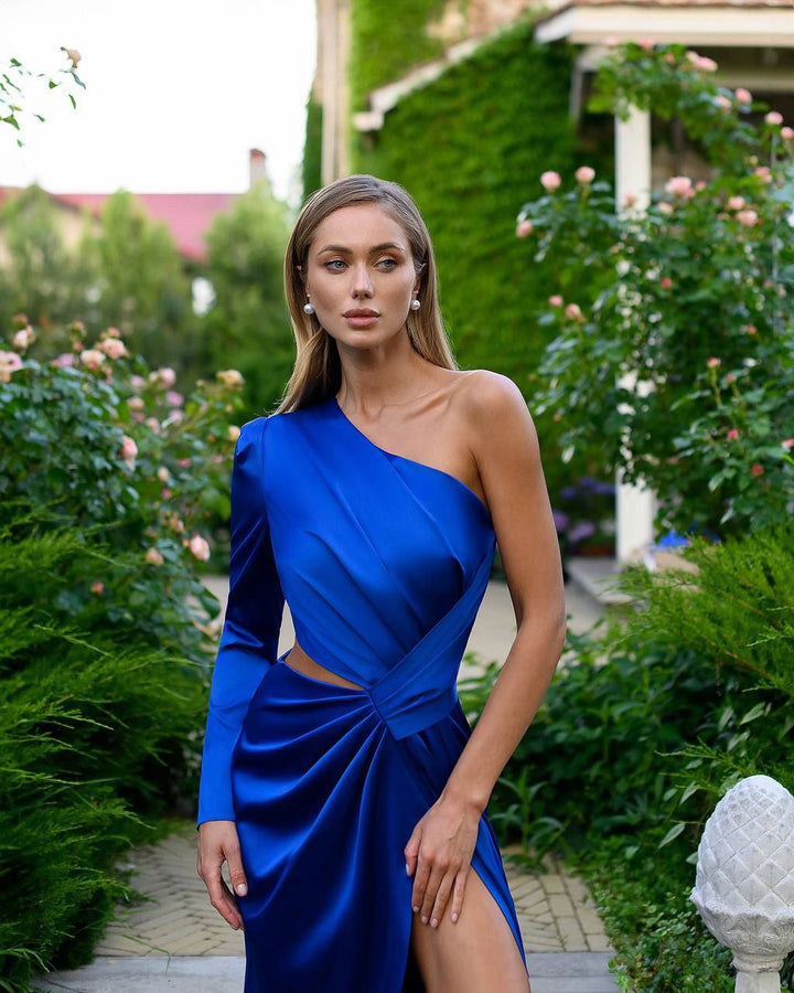 BLUE DRESS "Long With Slits"