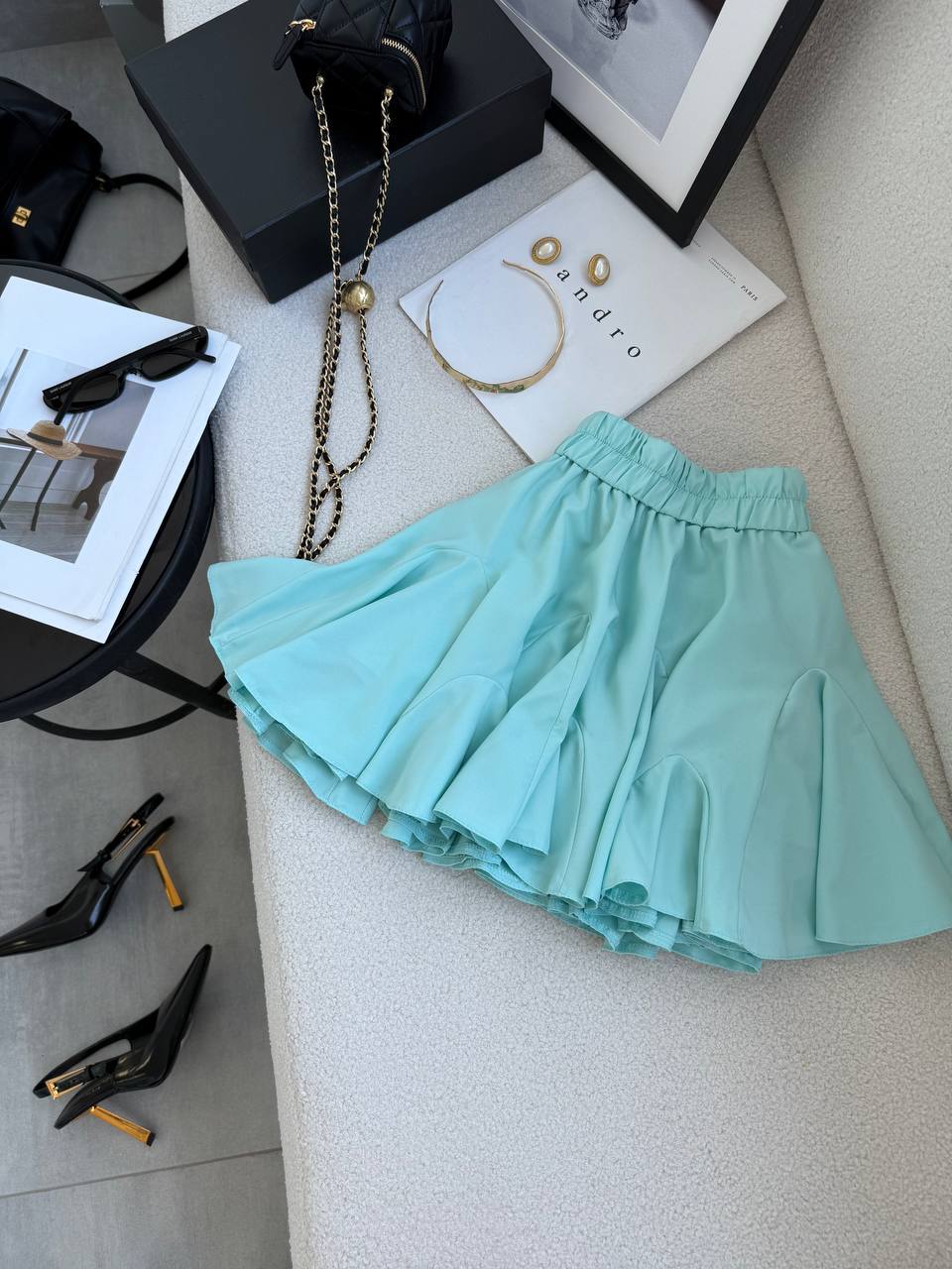 Mint color skirt-shorts “Melania”