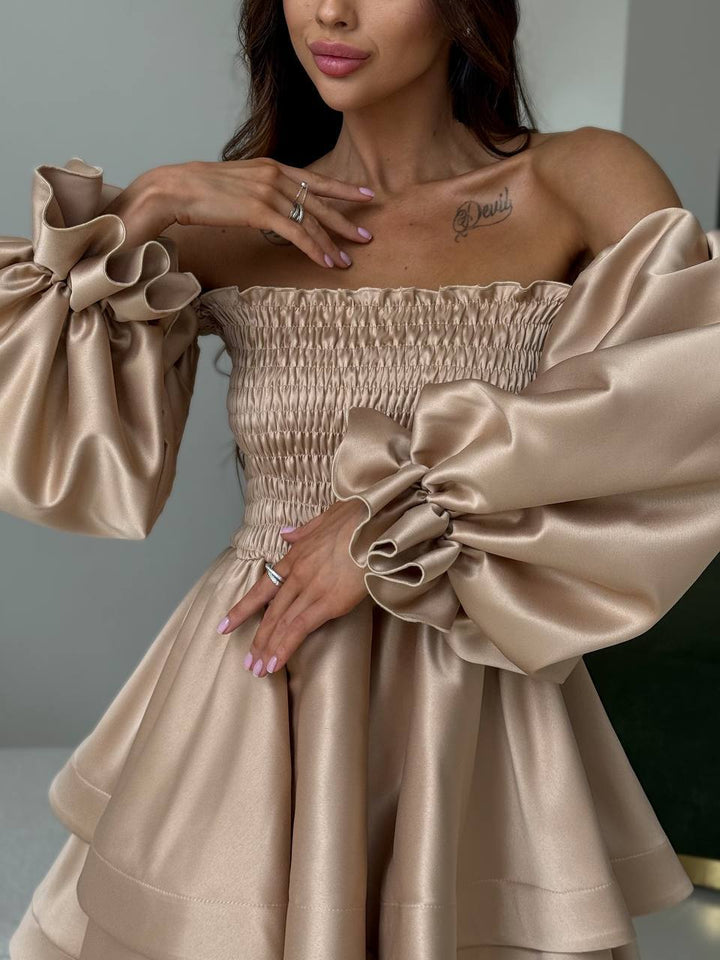 Brown mini dress “Vesta”