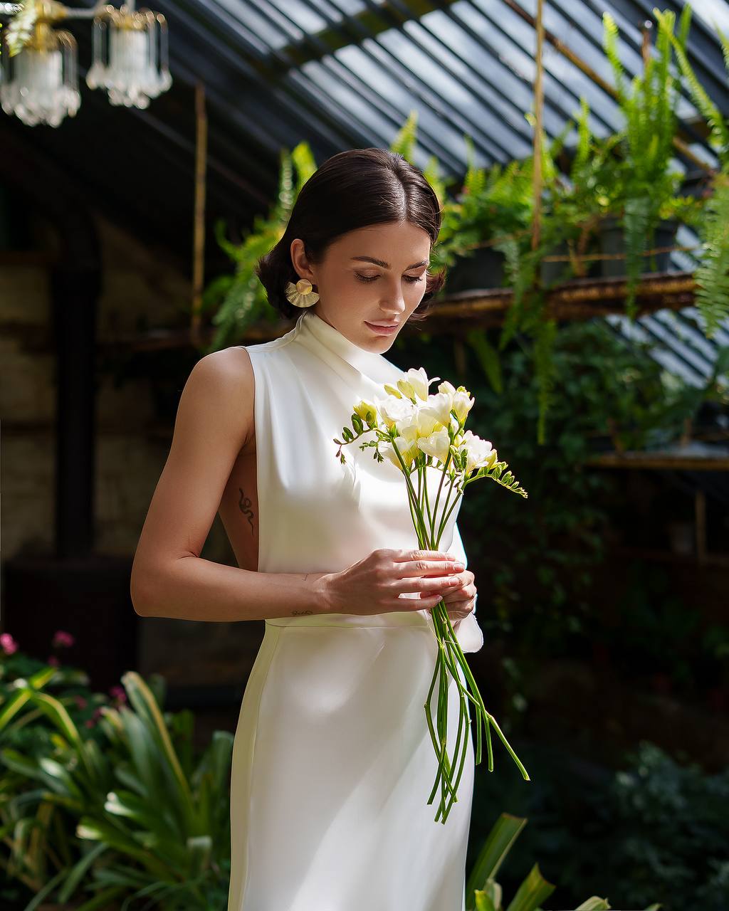 Balta maxi suknelė „Hela“