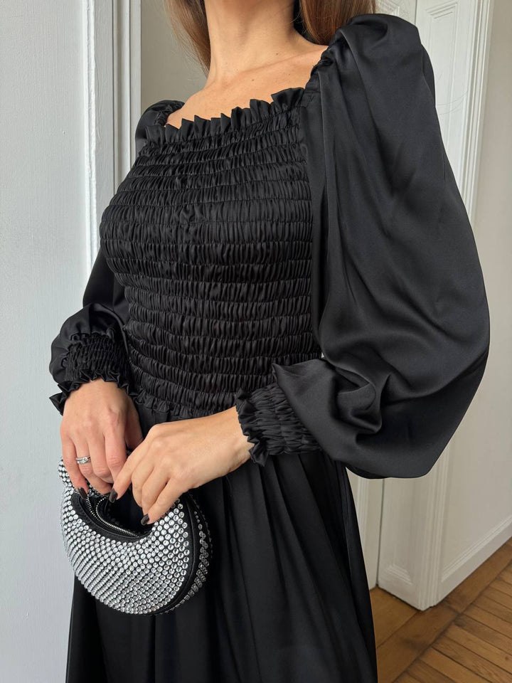 Juoda maxi suknelė "Celeste"