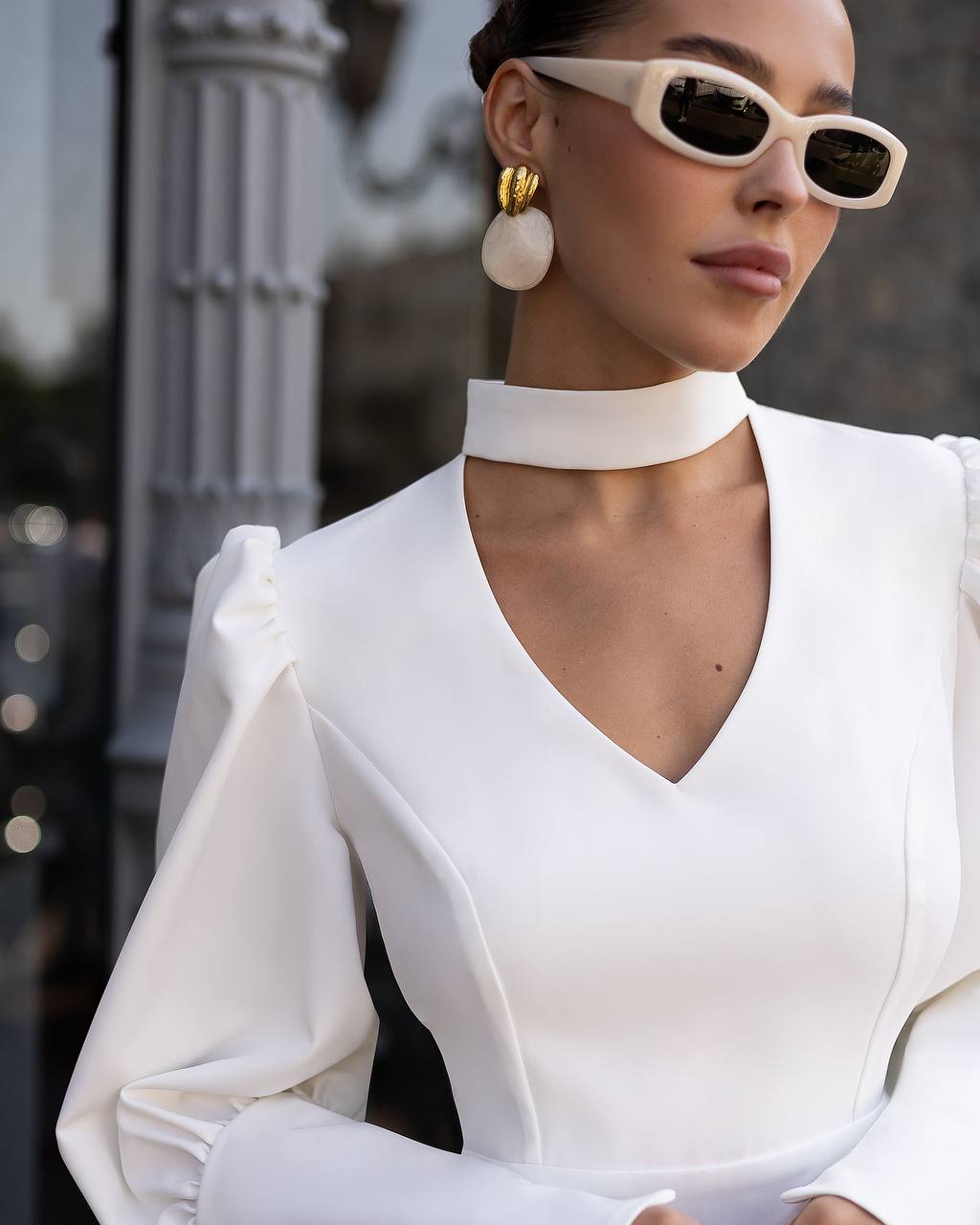 White long sleeve dress “Verona”