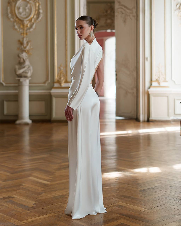 Balta maxi suknelė „Hela“