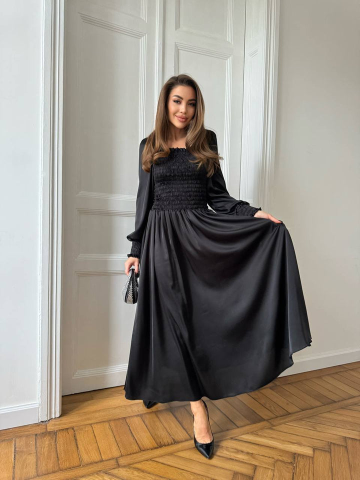 Juoda maxi suknelė "Celeste"