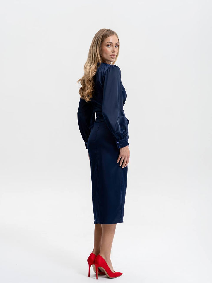 Dark blue midi dress “Lunara”