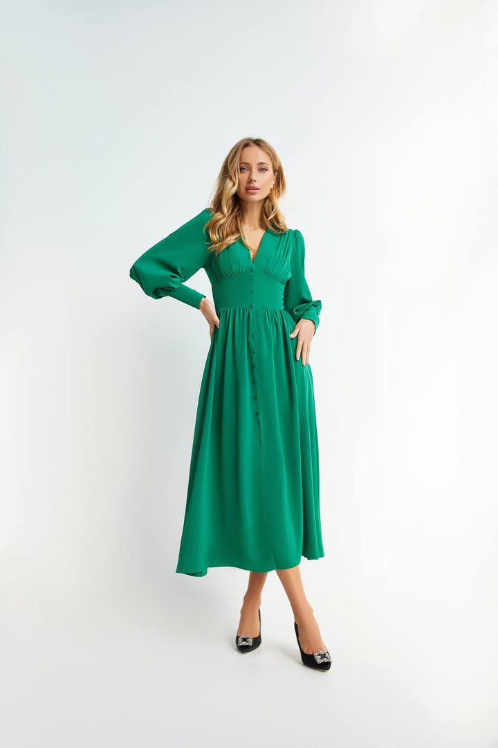 Green midi dress “Nivara”