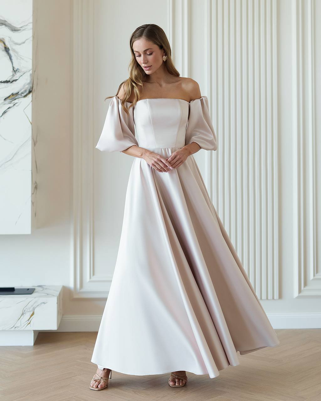wedding dresses beige color Beige color bride dress “Baleja” – Garde-robe Boutique EU