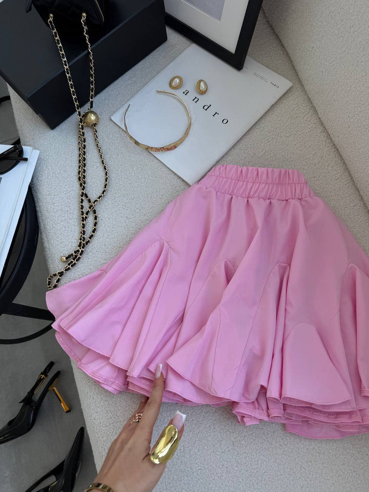 Pink skirt-shorts “Melania”