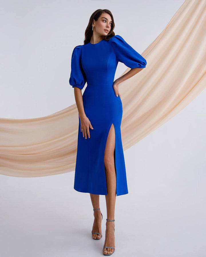 Mėlyna midi suknelė "Cerulea"