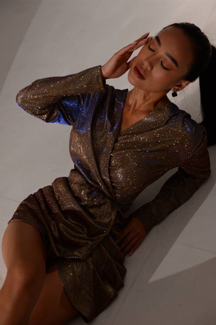 Brown mini dress “Veira”