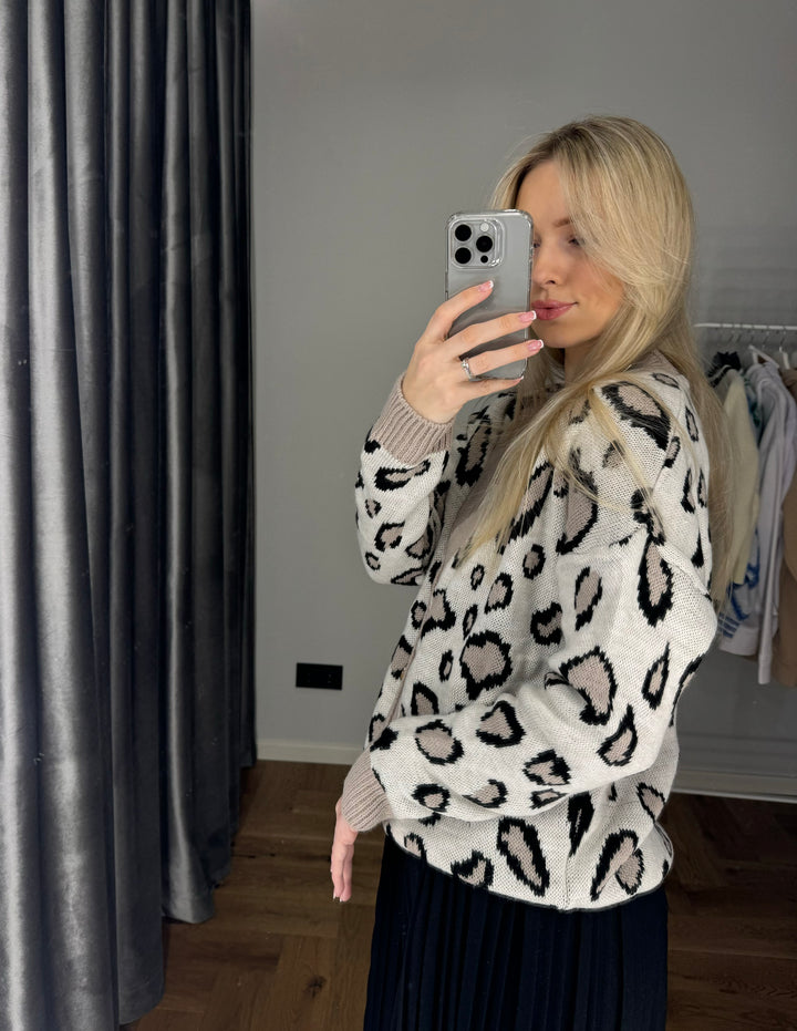 Cardigan "Luxe leo beige"