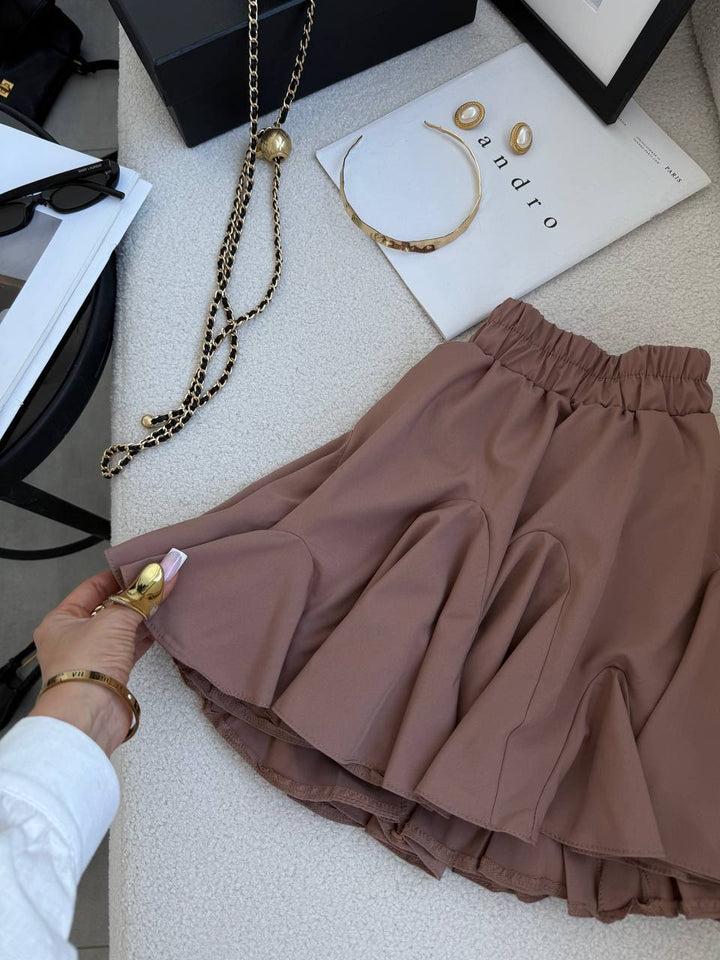 Brown skirt-shorts “Melania”