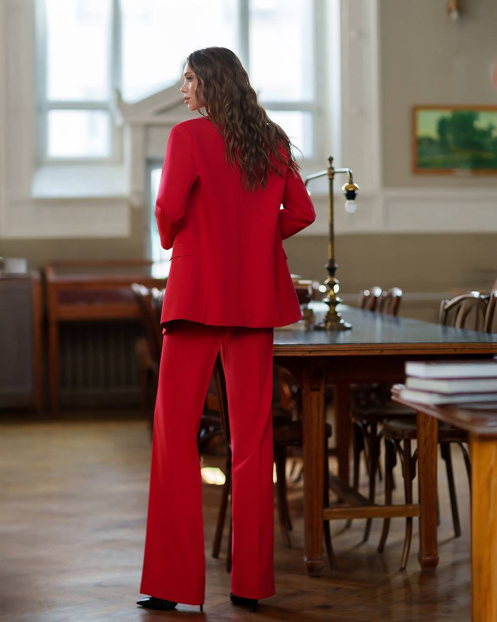 Red three piece suit "Ultra classy"
