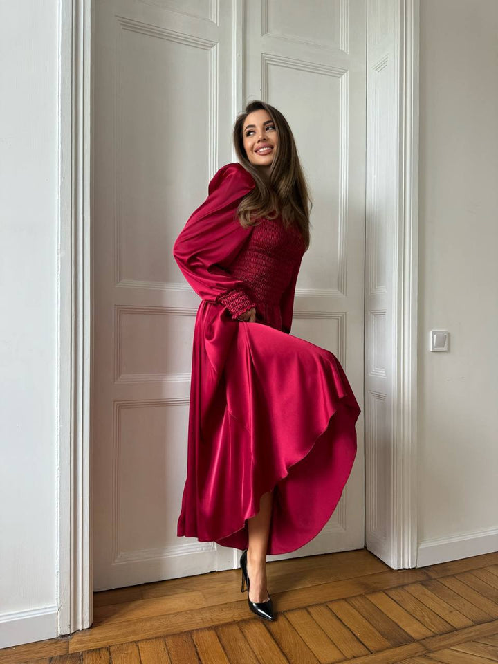 Bordo spalvos maxi suknelė "Celeste"