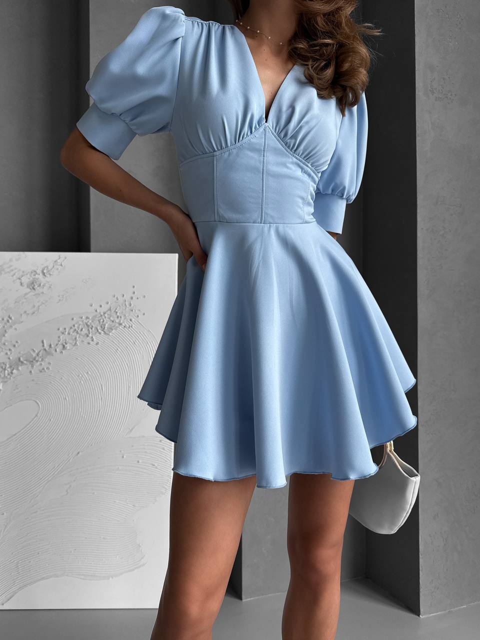 Žydra suknelė-kombinezonas "Javila"