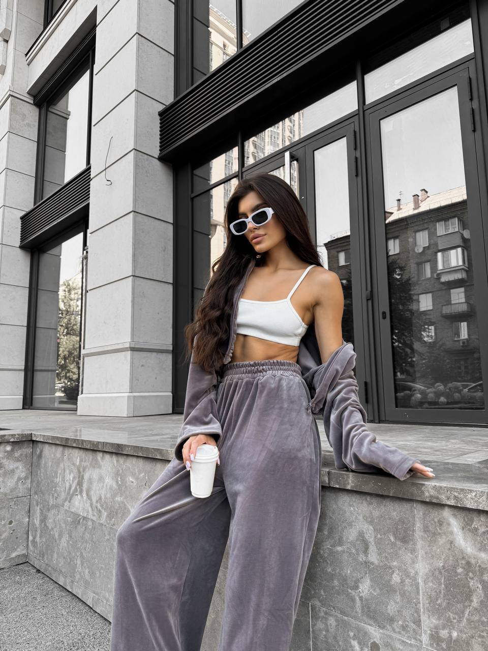 Grey comfortable set “Vetema”