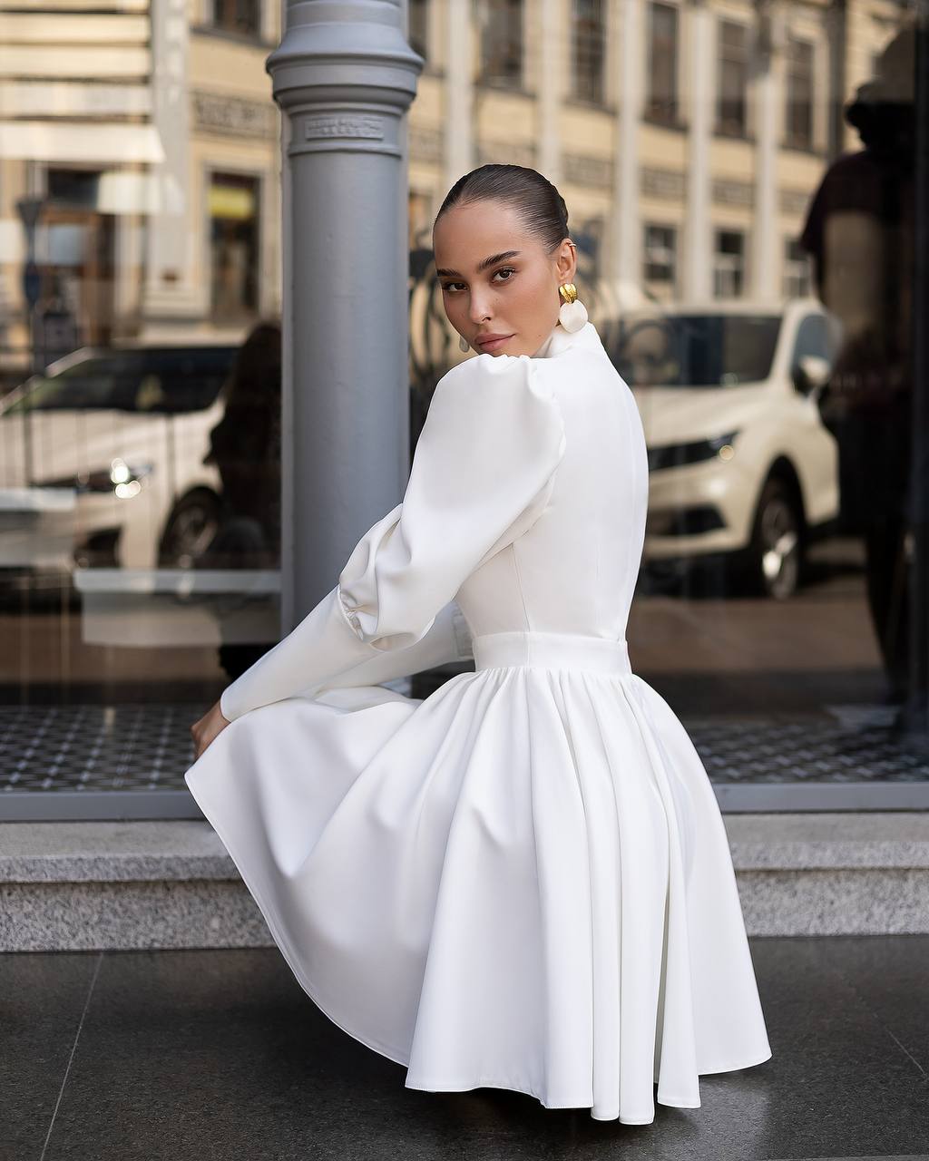 White long sleeve dress “Verona”