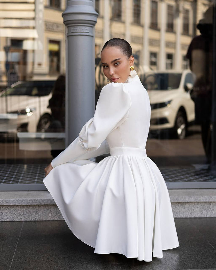 White long sleeve dress “Verona”