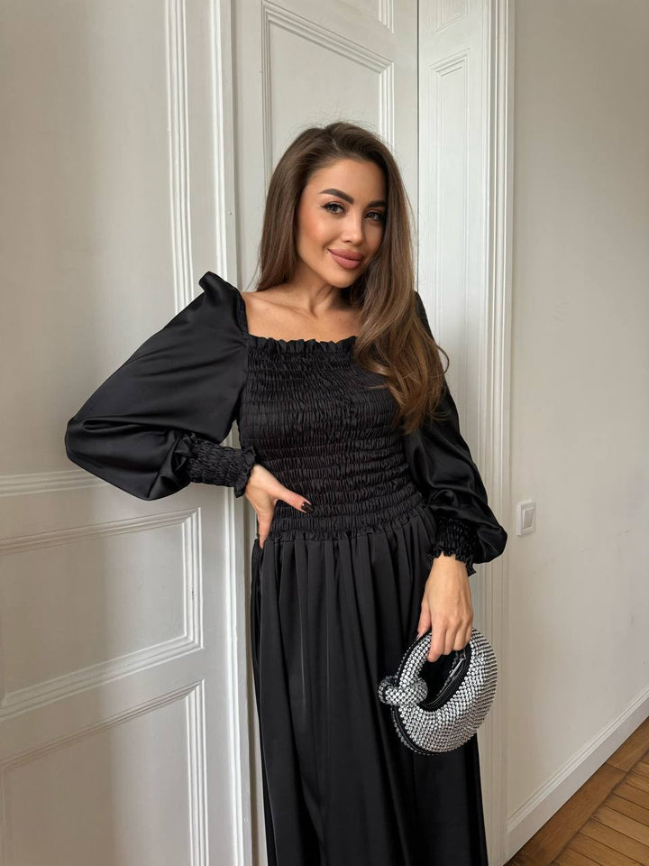 Juoda maxi suknelė "Celeste"