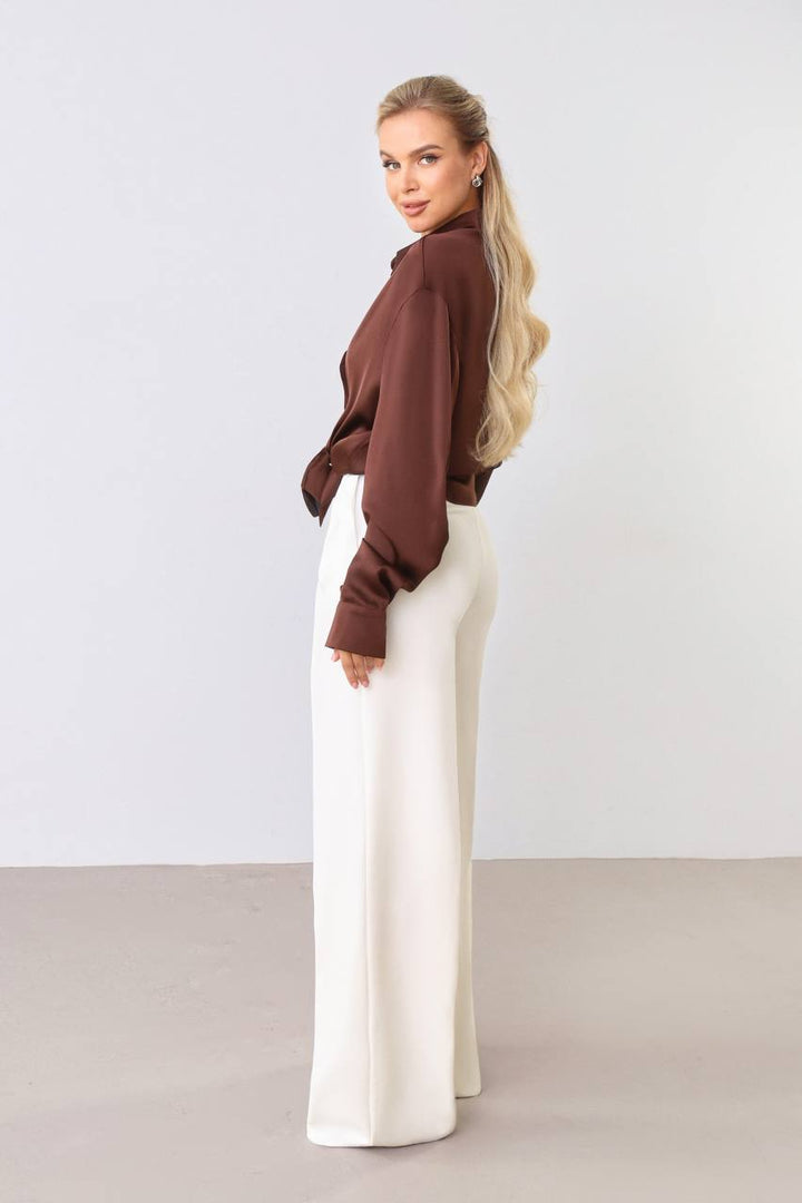 White trousers with belt “Paleja”