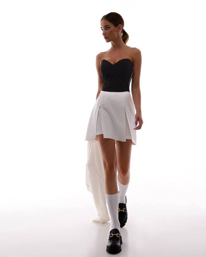 Skirt and jacket suit "White classic"