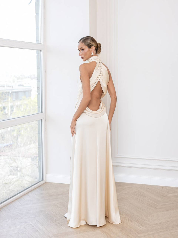Cream color maxi dress “Mivita”