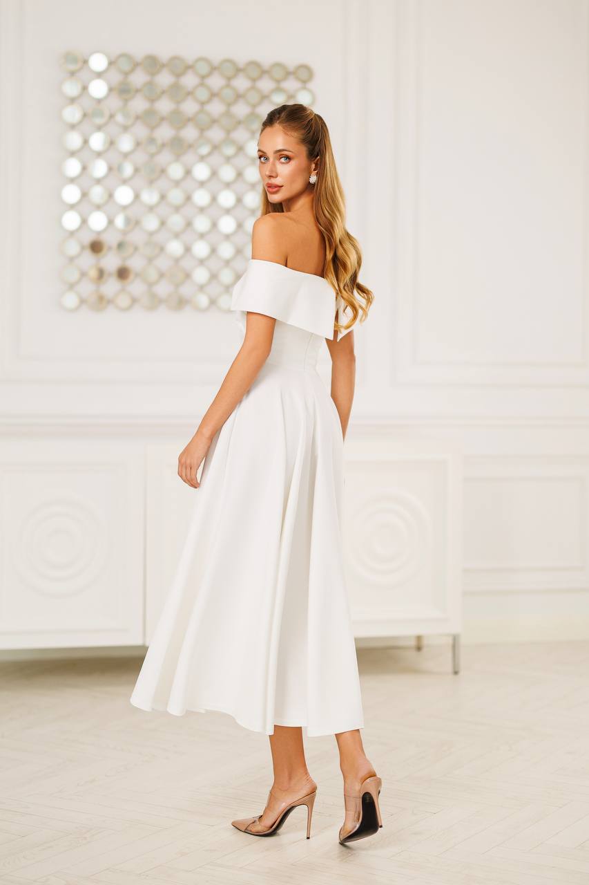 White midi dress “Santara”