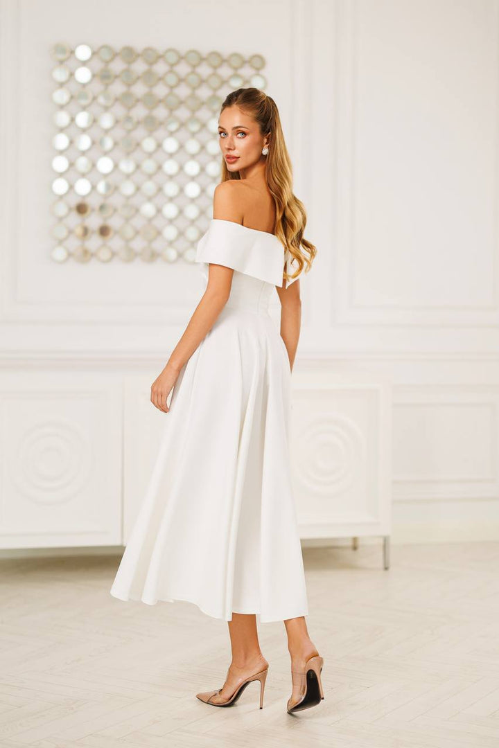 White midi dress “Santara”