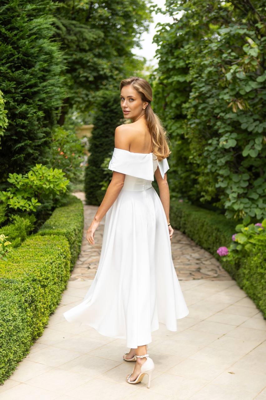 White midi dress “Santara”