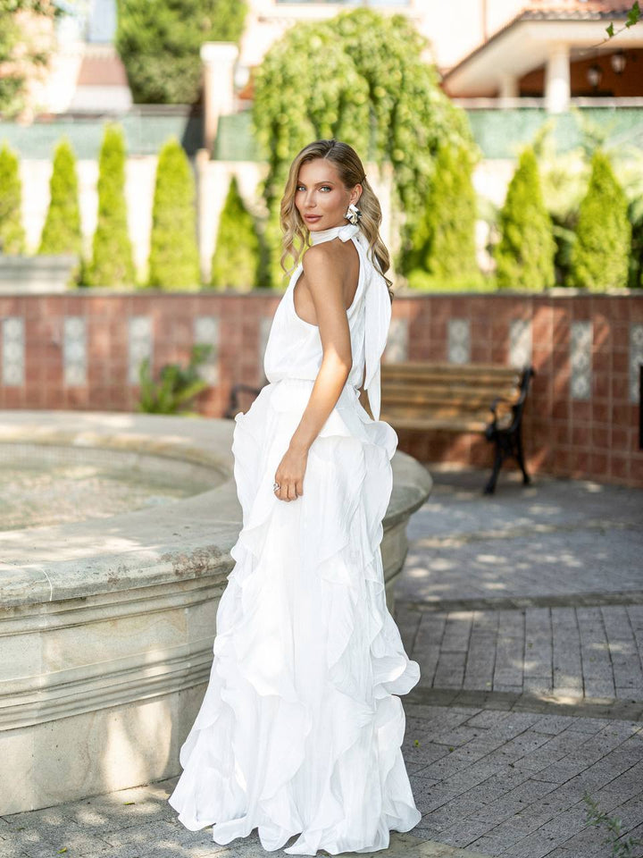 White color maxi dress “Daira”