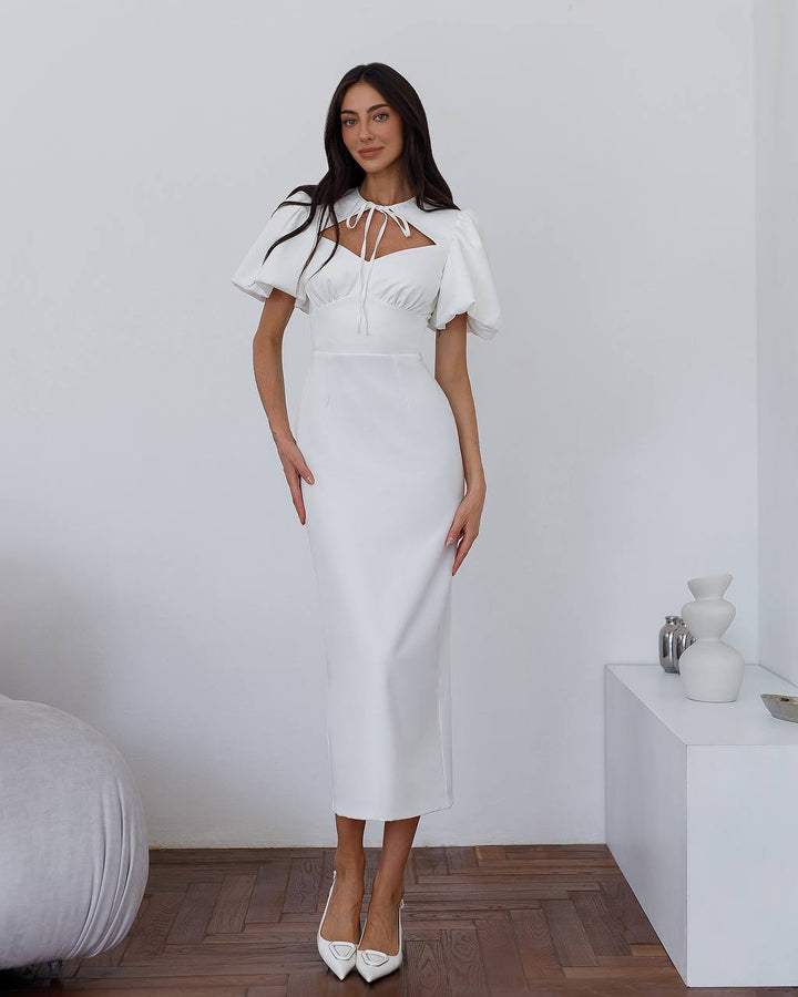 White color midi dress “Julia”