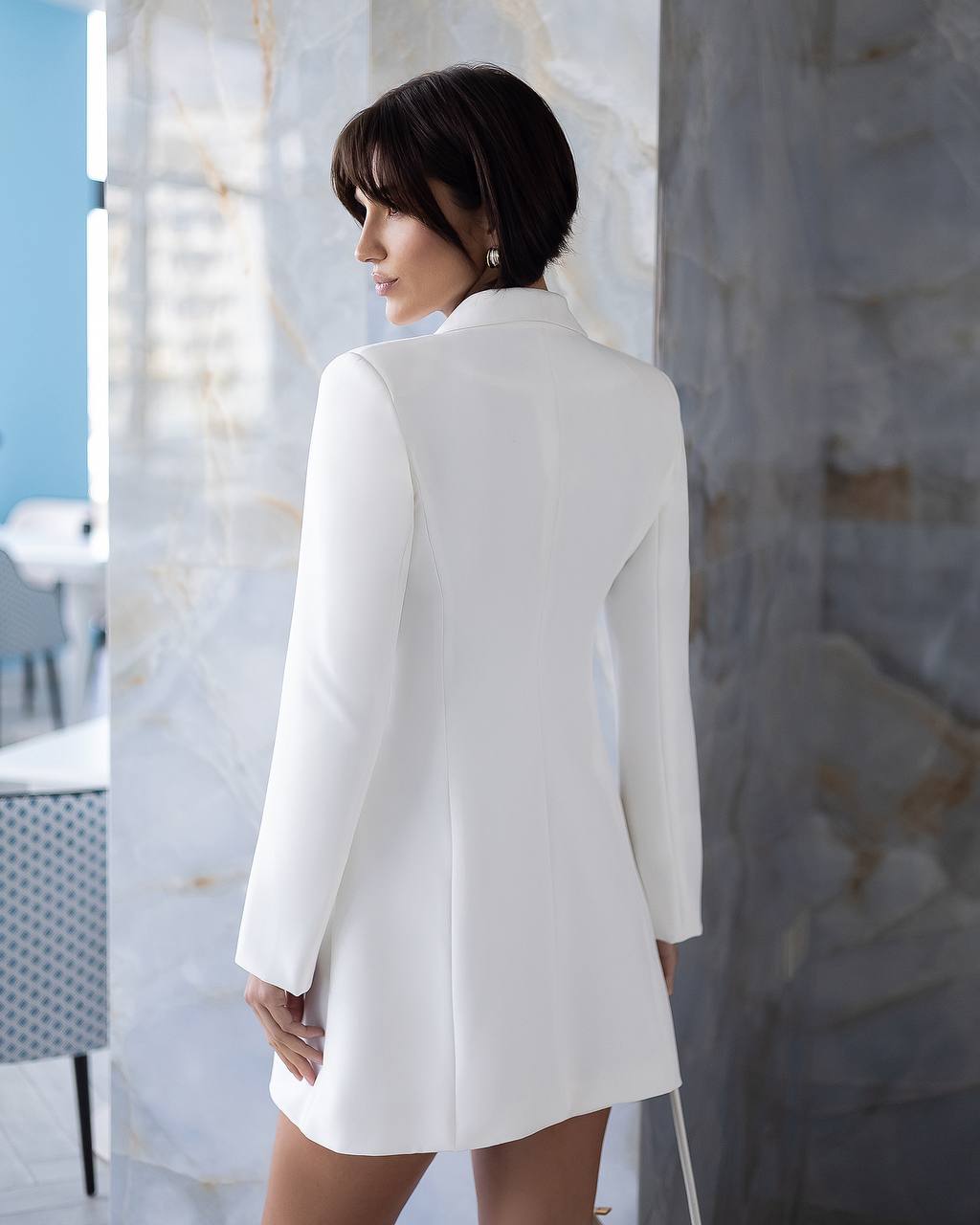 White blazer dress “Matida”