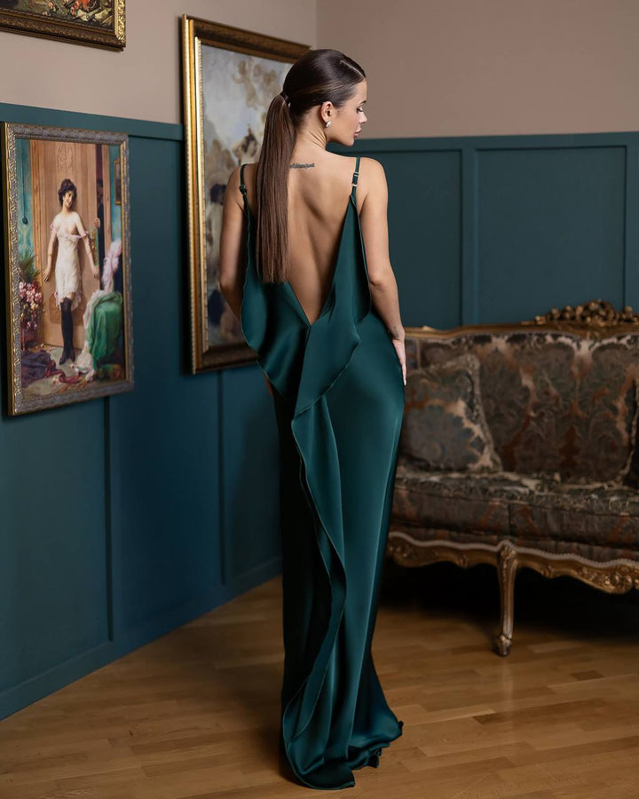 Green color dress “Fatena”