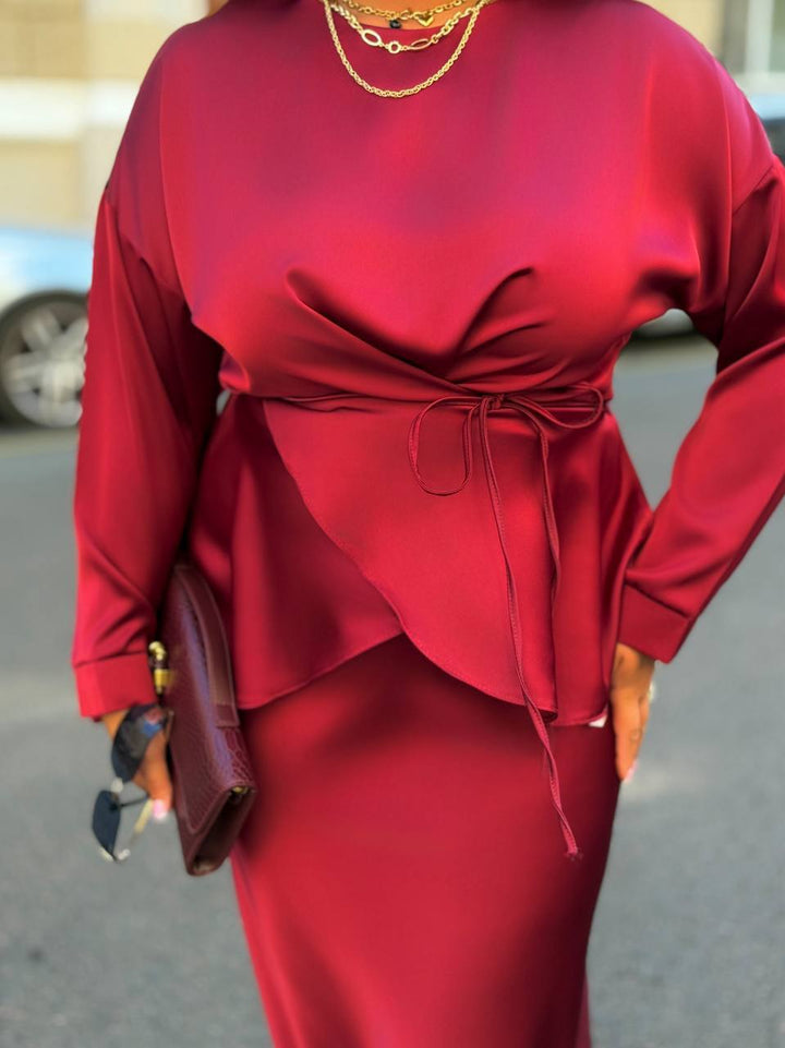 2 pieces burgundy set “Dalija”