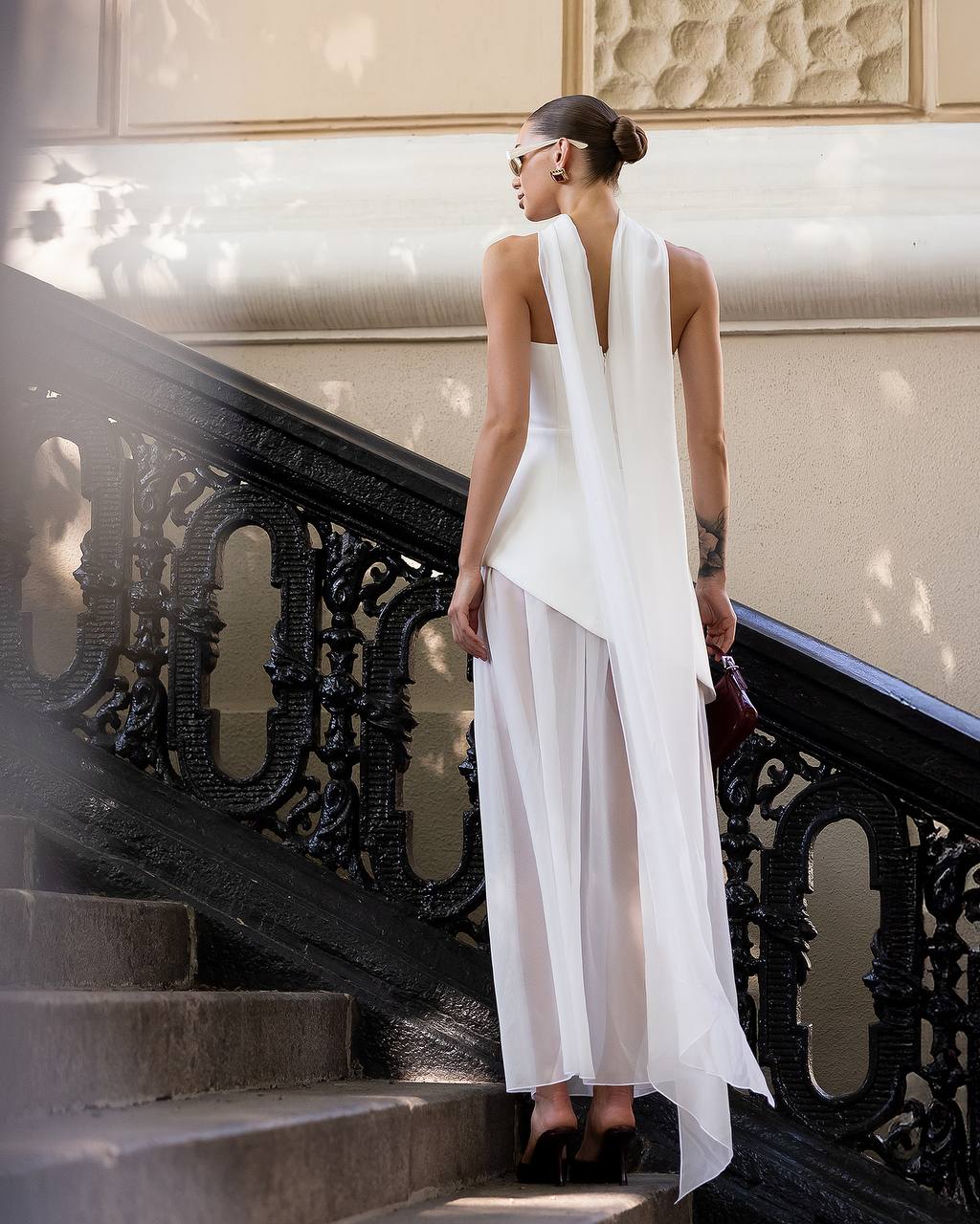 3 pieces set white dress “Nitena”