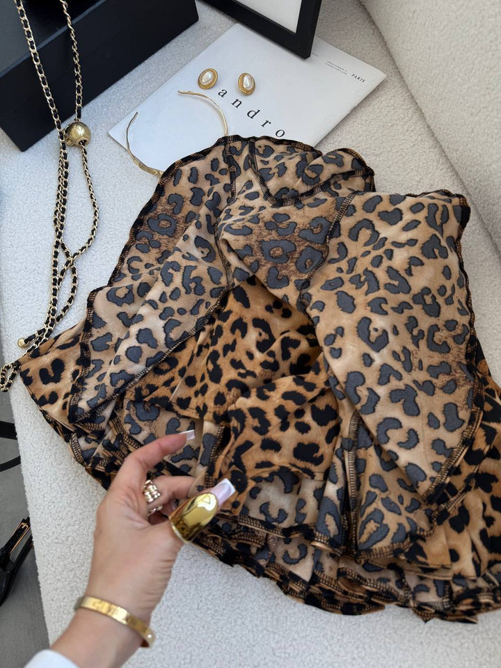 Leo print skirt-shorts “Melania”