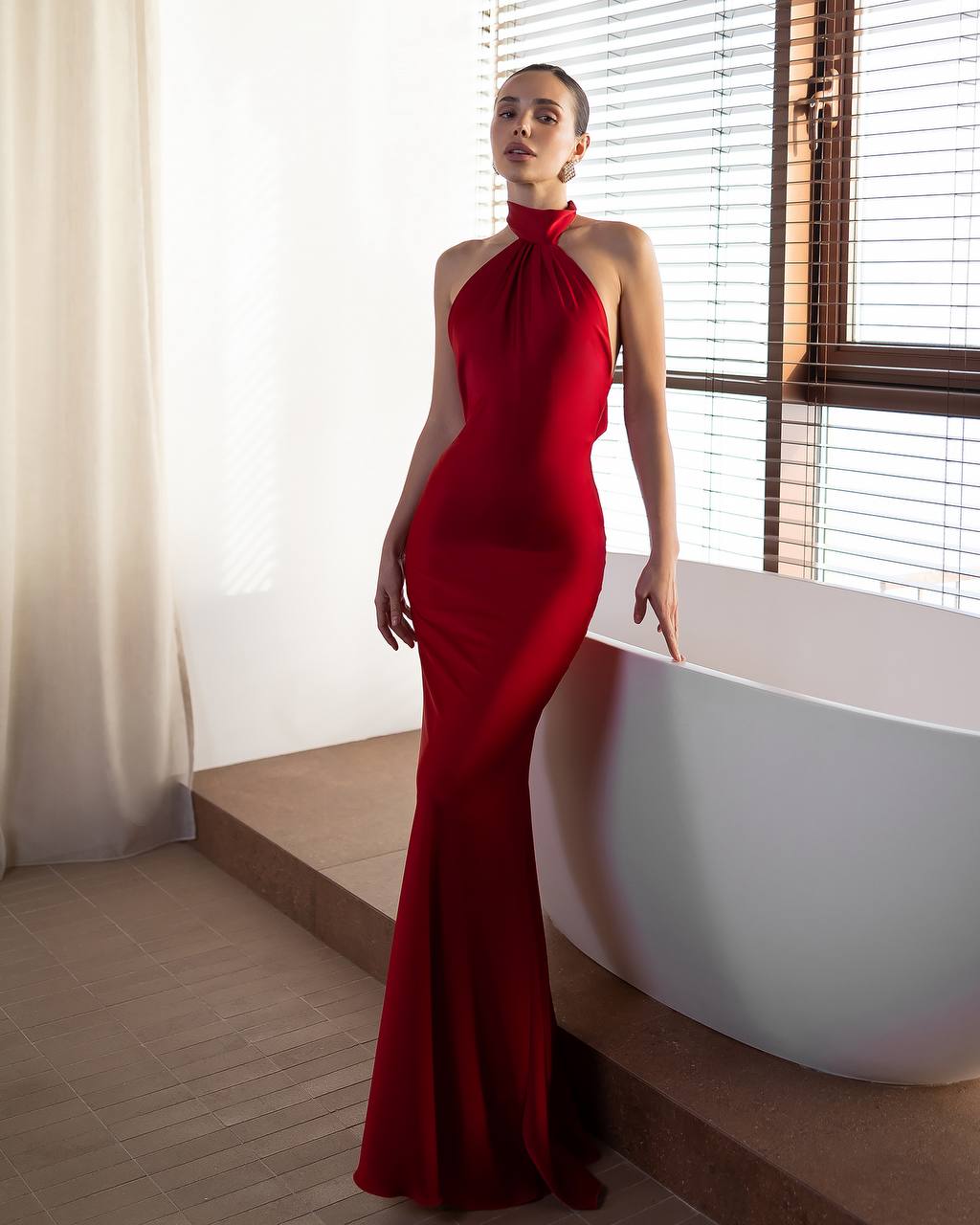 Red maxi dress “Astina”