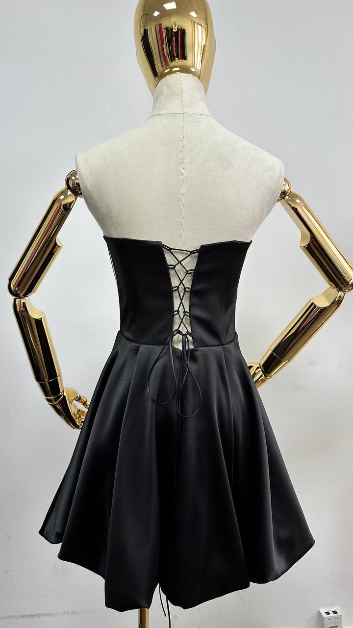 Black mini corset dress “Obeta”