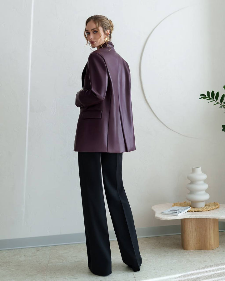 Black classic pants “Megata”