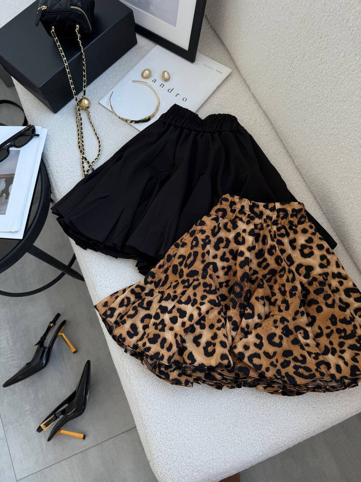 Leo print skirt-shorts “Melania”
