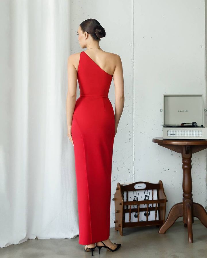 Red maxi dress “Brateja”