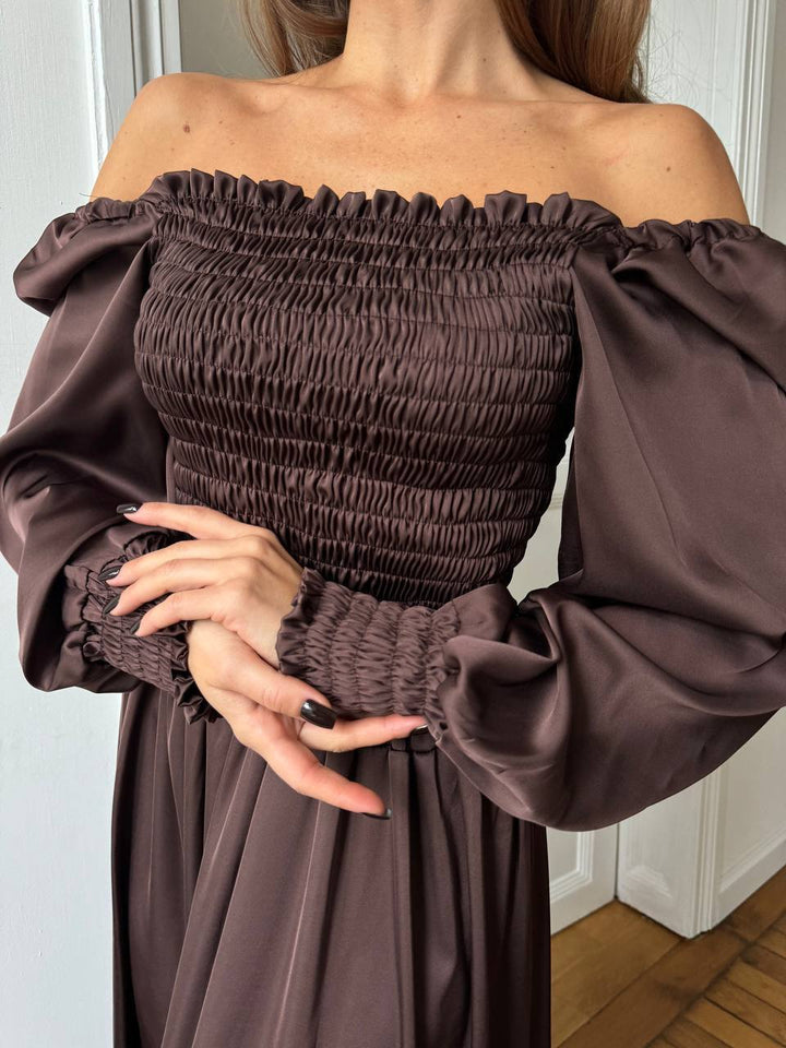 Ruda maxi suknelė "Celeste"